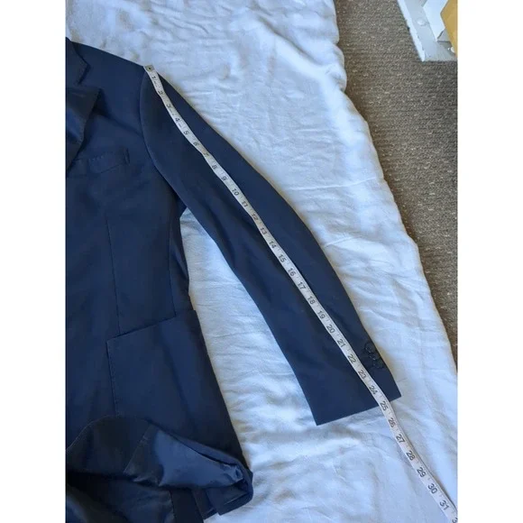 Boggi Milano B Jersey Unstructured Blazer Sz 48 Navy Blue Cashmere Lyocell Cot